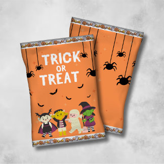 Trick or Treat Chip Bag Wrappers/Candy Bags Flyer
