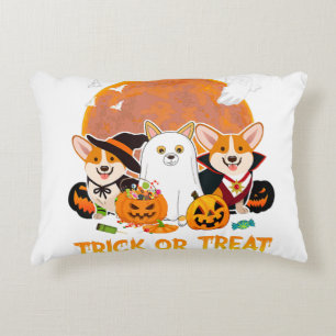 trick or treat Corgi Halloween Gift for Hondenlief Accent Kussen