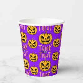 Trick or treat Creepy Pumpkins Halloween Party Papieren Bekers