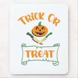 Trick or treat crossbones Halloween pompoen gezich Muismat
