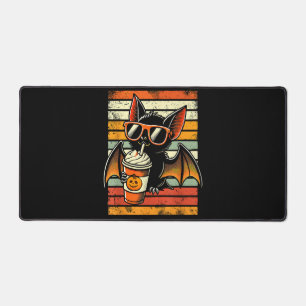 Trick or Treat Cute Bat Hipster Latte Funny Hallow