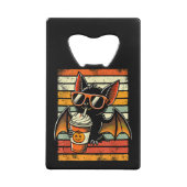 Trick or Treat Cute Bat Hipster Latte Funny Hallow (Dos)