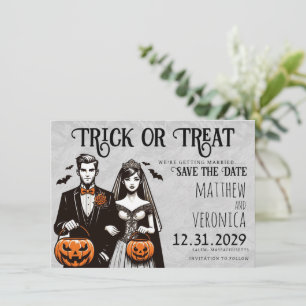Trick or treat De datum opslaan Kaart