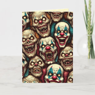 Trick or treat De gruwelijke clown Halloween Kaart