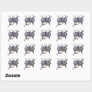 Trick or treat Design Halloween Parade Vierkante Sticker