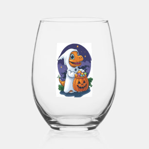 Trick-or-Treat Dino Wijnglas Zonder Voet