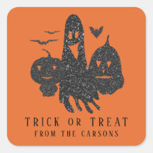 Trick or treat Favor Halloween Ghost Pumpkins Bats