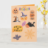 Trick or treat-feest personaliseren kaart (Gele Bloem)