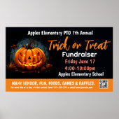 Trick or treat Fondsenwerving PTO PTA Kerkbanner Poster (Voorkant)