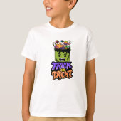 Trick or Treat Frankenstein Halloween T-shirt (Devant)