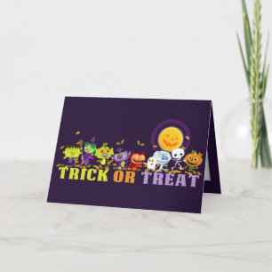 Trick or treat fun kaart