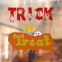 Trick or treat Funny Boo Halloween Raamsticker