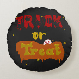 Trick or treat Funny Boo Halloween Rond Kussen