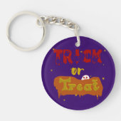 Trick or treat Funny Boo Halloween Sleutelhanger (Voorkant)