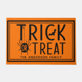 "Trick or Treat" Funny Halloween  Deurmat (Voorkant)