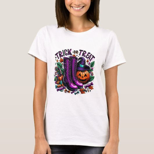Trick or treat Funny T-shirt (Voorkant)