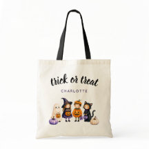 Trick or Treat Gepersonaliseerde Cute Leuke Hallow
