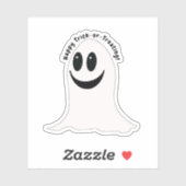 Trick-or-Treat Ghost Halloween Sticker (Vel)