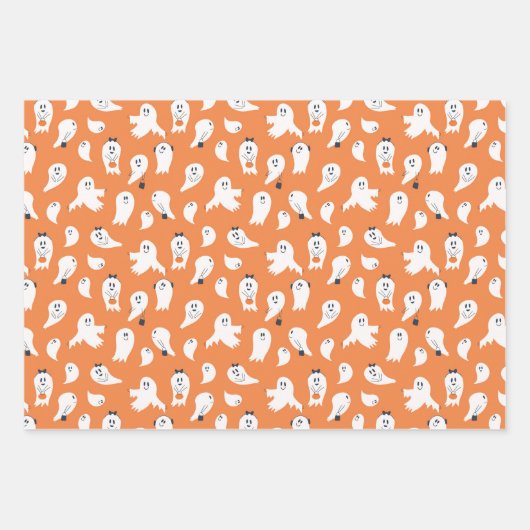 TRICK OR TREAT GHOSTS INPAKPAPIER VEL (Voorkant 2)