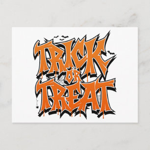 Trick Or Treat Graffiti Briefkaart