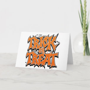Trick Or Treat Graffiti Kaart