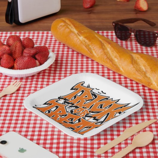 Trick Or Treat Graffiti Papieren Bordje (Picknick)