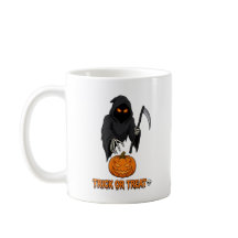 Trick or Treat Grim Reaper Citrouille Mug Hallowee