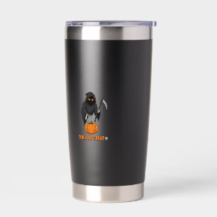 Trick or Treat Grim Reaper Pompoen Halloween Mok - Geïsoleerde Drinkbeker