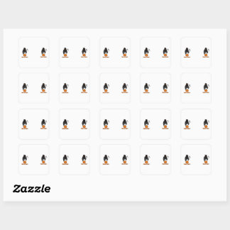 Trick or Treat Grim Reaper Pompoen Halloween Mok - Vierkante Sticker