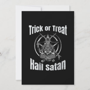 Trick or treat Hail Satan Pentagramgeit Save The Date