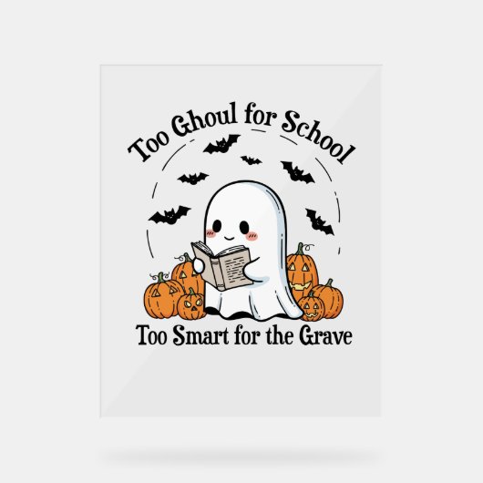 Trick or Treat Halloween Acryl Bord (Voorkant)