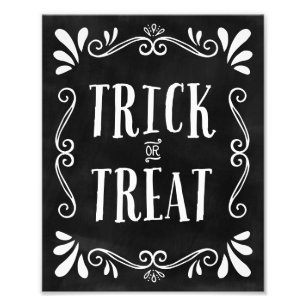 Trick or treat Halloween Art Print Foto Afdruk
