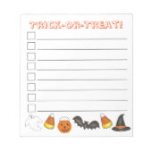 Trick-or-Treat Halloween Bat Pumpkin Ghost Witch Notitieblok (Voorkant)