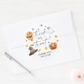 Trick or treat Halloween Birthday Party Ronde Sticker (Envelop)
