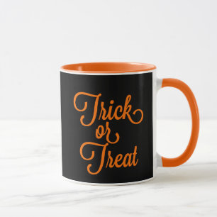 Trick or treat Halloween Black en Oranje Mok