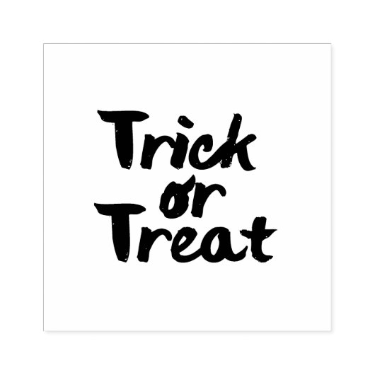 Trick or treat Halloween Brush Stroke Rubberstempel (Afrduk)