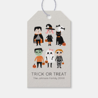 Trick or treat halloween cadeaulabel