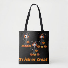 Trick or treat Halloween Canvas tas