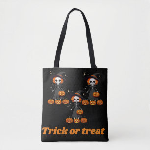 Trick or treat Halloween Canvas tas