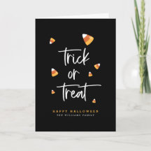 Trick or treat Halloween Card