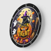 Trick or Treat Halloween Cat Grote Klok (Hoek)
