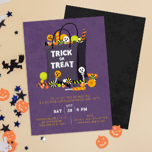 Trick or treat Halloween Costume Party Kaart