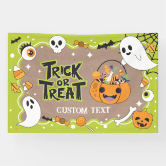 Trick or Treat Halloween craft party banner