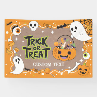 Trick or Treat Halloween craft party banner