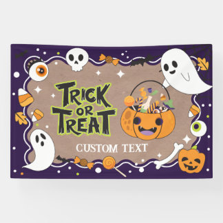 Trick or Treat Halloween craft party banner