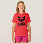 Trick or treat Halloween Creepy Funny Face T-Shir T-shirt (Voorkant volledig)