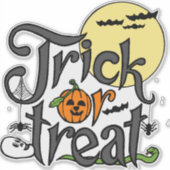 trick or treat  | Halloween design Sticker (Voorkant)