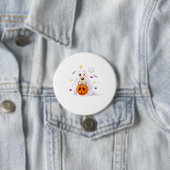 Trick or treat Halloween Dog Ghost Ronde Button 7,6 Cm (In situ)