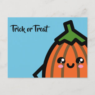 Trick or treat - Halloween - Egg Pumpkin Uitnodiging Briefkaart