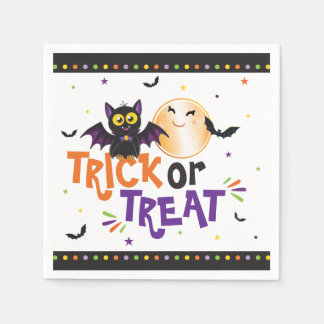 Trick or Treat Halloween-feest Cute Vleermuis en M Servet